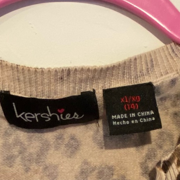 Size 14 leopard print cardigan sweater with glass buttons. - Picture 4 of 5